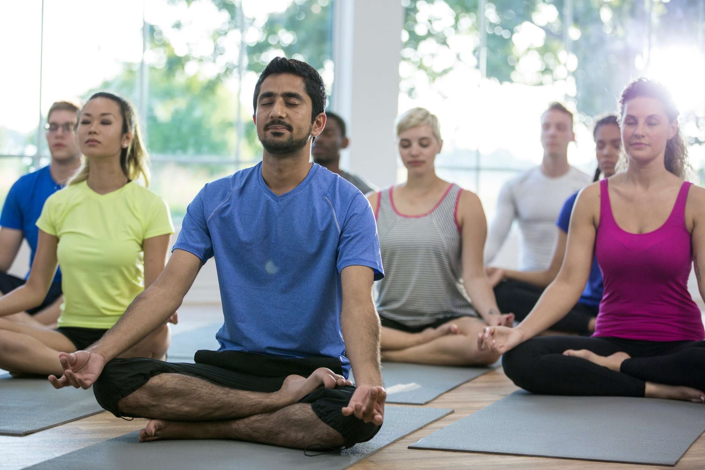 Group Meditation in a Yoga Class